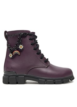 Clarks Kozaki Evyn Charm O. 26179029 Fioletowy ze sklepu MODIVO w kategorii Buty zimowe dziecięce - zdjęcie 181112923