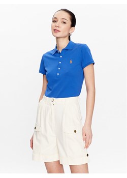 Polo Ralph Lauren Polo 211870245021 Niebieski Slim Fit ze sklepu MODIVO w kategorii Bluzki damskie - zdjęcie 181113031