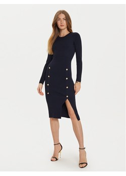 Morgan Sukienka dzianinowa 242-RMBLUE Granatowy Slim Fit - id: 0000304482915 - marki Morgan - 181113262 Morgan Sukienka dzianinowa 242-RMBLUE Granatowy Slim Fit ze sklepu MODIVO w kategorii Sukienki - zdjęcie 181113262