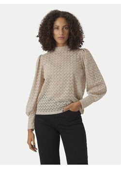 Vero Moda Bluzka Becca 10302894 Beżowy Regular Fit ze sklepu MODIVO w kategorii Bluzki damskie - zdjęcie 181113550