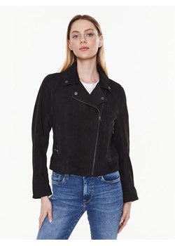 Pepe Jeans Kurtka skórzana Roma PL402145 Czarny Regular Fit ze sklepu MODIVO w kategorii Kurtki damskie - zdjęcie 181113651