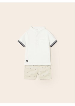 Mayoral Komplet polo i spodenki 1296 Biały Regular Fit ze sklepu MODIVO w kategorii Komplety niemowlęce - zdjęcie 181113781