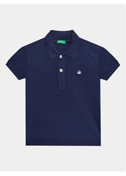 United Colors Of Benetton Polo 3089G3008 Granatowy Regular Fit ze sklepu MODIVO w kategorii T-shirty chłopięce - zdjęcie 181114040