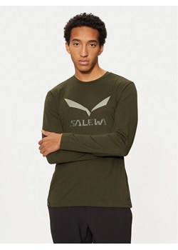 Salewa Koszulka techniczna Solidlogo Dry 27340 Zielony Regular Fit ze sklepu MODIVO w kategorii T-shirty męskie - zdjęcie 181114201