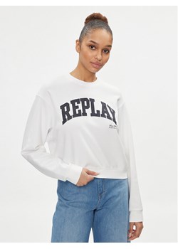 Replay Bluza W3104.000.23591 Biały Regular Fit ze sklepu MODIVO w kategorii Bluzy damskie - zdjęcie 181114292