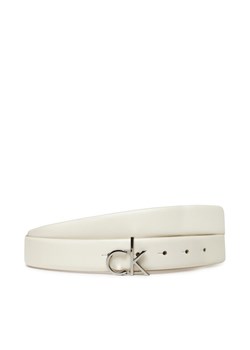 Calvin Klein Pasek Damski Ck Buckle Belt 3.0_Smooth K60K613156 Biały ze sklepu MODIVO w kategorii Paski damskie - zdjęcie 181114583