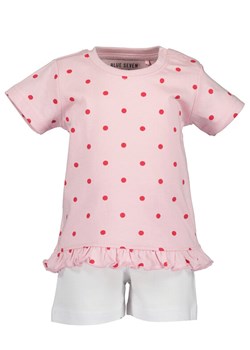 Blue Seven Komplet t-shirt i spodenki 914513 X Różowy ze sklepu MODIVO w kategorii Komplety niemowlęce - zdjęcie 181114794