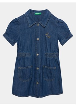 United Colors Of Benetton Sukienka jeansowa 4AD6GV01E Granatowy Regular Fit ze sklepu MODIVO w kategorii Sukienki dziewczęce - zdjęcie 181114930