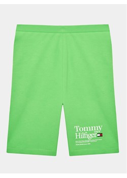 Tommy Hilfiger Szorty sportowe Timeless KG0KG07253 D Zielony Slim Fit ze sklepu MODIVO w kategorii Spodenki chłopięce - zdjęcie 181114943