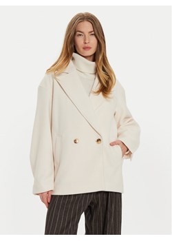 Gina Tricot Płaszcz przejściowy 22830 Biały Regular Fit ze sklepu MODIVO w kategorii Płaszcze damskie - zdjęcie 181115000