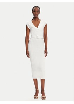 Liu Jo Sukienka dzianinowa WA5365 MS55N Biały Slim Fit ze sklepu MODIVO w kategorii Sukienki - zdjęcie 181115044