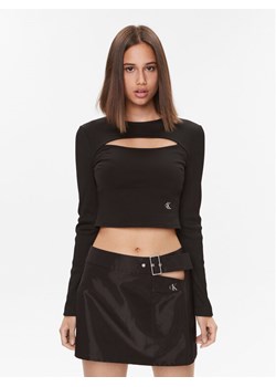 Calvin Klein Jeans Bluzka Milano J20J222009 Czarny Regular Fit ze sklepu MODIVO w kategorii Bluzki damskie - zdjęcie 181115102
