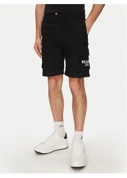 Karl Kani Szorty materiałowe Retro Washed 6012261 Czarny Regular Fit ze sklepu MODIVO w kategorii Spodenki męskie - zdjęcie 181115492