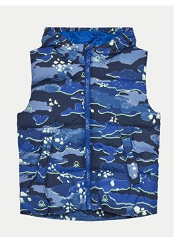 United Colors Of Benetton Kamizelka 2DFVGJ00I Granatowy Regular Fit ze sklepu MODIVO w kategorii Kamizelki chłopięce - zdjęcie 181115561
