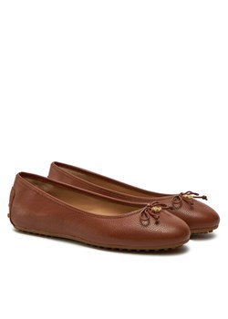 Lauren Ralph Lauren Baleriny 802942766002 Brązowy ze sklepu MODIVO w kategorii Balerinki - zdjęcie 181115622