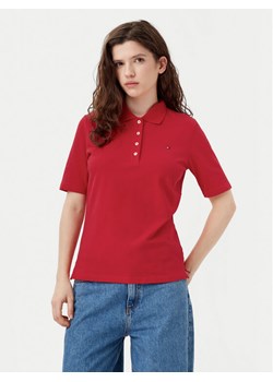 Tommy Hilfiger Polo 1985 WW0WW43224 Czerwony Regular Fit ze sklepu MODIVO w kategorii Bluzki damskie - zdjęcie 181115674