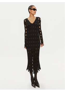 Pinko Sukienka dzianinowa Ring 103470 A1UN Czarny Slim Fit ze sklepu MODIVO w kategorii Sukienki - zdjęcie 181115723
