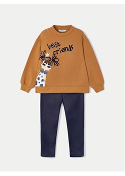 Mayoral Komplet bluza i legginsy 4708 Brązowy Regular Fit ze sklepu MODIVO w kategorii Komplety chłopięce - zdjęcie 181115943