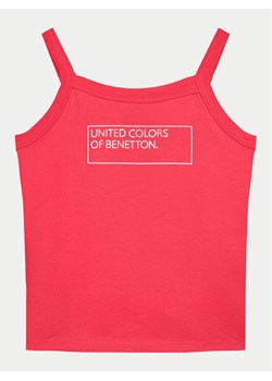 United Colors Of Benetton Top 3I1XCH01E Różowy Regular Fit ze sklepu MODIVO w kategorii Bluzki dziewczęce - zdjęcie 181116120