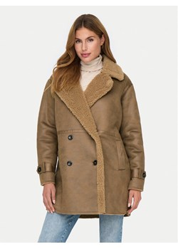 ONLY Kożuch Ylva 15322402 Brązowy Regular Fit ze sklepu MODIVO w kategorii Kożuchy - zdjęcie 181116462