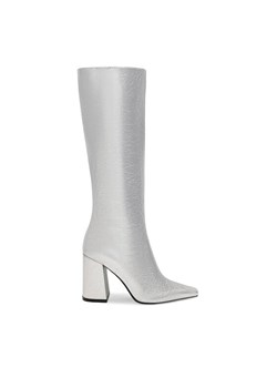 Nine West Kozaki SAMAA SJ1453-2 Srebrny ze sklepu MODIVO w kategorii Kozaki damskie - zdjęcie 181116543