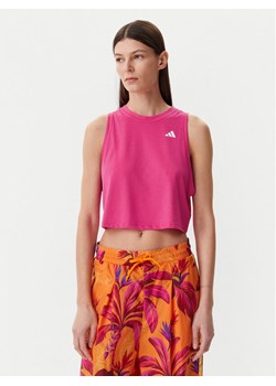 adidas Koszulka techniczna Train Essentials Boxy Workout JL7680 Różowy Regular Fit ze sklepu MODIVO w kategorii Bluzki damskie - zdjęcie 181116793