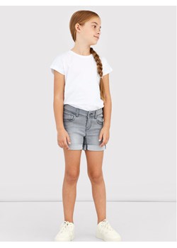 NAME IT Szorty jeansowe 13197317 Szary Slim Fit ze sklepu MODIVO w kategorii Spodenki dziewczęce - zdjęcie 181116901