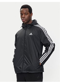 adidas Wiatrówka Essentials 3-Stripes IB0381 Czarny Regular Fit ze sklepu MODIVO w kategorii Kurtki męskie - zdjęcie 181117042