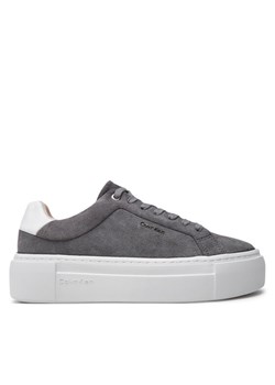 Calvin Klein Sneakersy Flatform Cup Lace Up W/Ml HW0HW02282 Szary - id: 0000304566806 - marki Calvin Klein - 181117421 Calvin Klein Sneakersy Flatform Cup Lace Up W/Ml HW0HW02282 Szary ze sklepu MODIVO w kategorii Buty sportowe damskie - zdjęcie 181117421