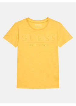 Guess T-Shirt L4GI09 K6XN4 Żółty Regular Fit ze sklepu MODIVO w kategorii T-shirty chłopięce - zdjęcie 181117472