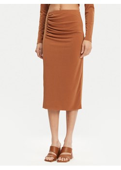 ViCOLO Spódnica midi UD0010 Brązowy Regular Fit ze sklepu MODIVO w kategorii Spódnice - zdjęcie 181117574