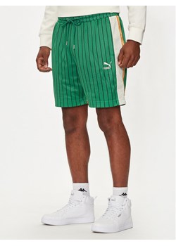 Puma Szorty sportowe T7 624394 Zielony Relaxed Fit ze sklepu MODIVO w kategorii Spodenki męskie - zdjęcie 181117900