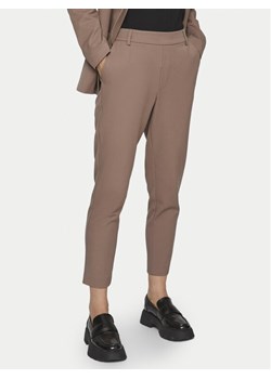 Vila Chinosy Varone 14087406 Brązowy Slim Fit ze sklepu MODIVO w kategorii Spodnie damskie - zdjęcie 181118220