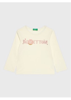United Colors Of Benetton Bluzka 3ATNG105X Écru Regular Fit ze sklepu MODIVO w kategorii Bluzki dziewczęce - zdjęcie 181118473