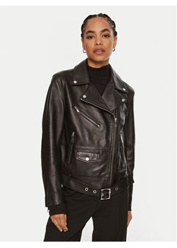 Boss Kurtka skórzana Safiyana 50518257 Czarny Oversize ze sklepu MODIVO w kategorii Kurtki damskie - zdjęcie 181118550