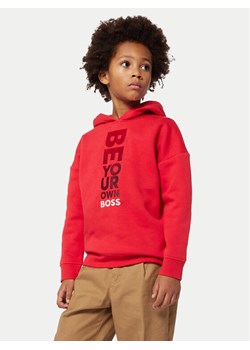Boss Bluza J51199 D Czerwony Regular Fit ze sklepu MODIVO w kategorii Bluzy chłopięce - zdjęcie 181118582