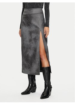 ONLY Spódnica z imitacji skóry Paris 15330036 Szary Regular Fit ze sklepu MODIVO w kategorii Spódnice - zdjęcie 181118710