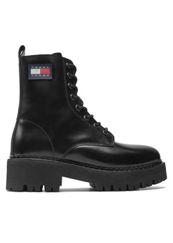 Tommy Jeans Trapery Urban Tommy Jeans Lace Up Boot EN0EN01995 Czarny ze sklepu MODIVO w kategorii Workery damskie - zdjęcie 181118770