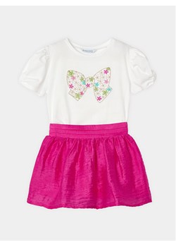 Mayoral Komplet t-shirt i spódniczka 3957 Różowy Regular Fit ze sklepu MODIVO w kategorii Komplety dziewczęce - zdjęcie 181118833