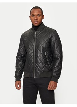 KARL LAGERFELD Kurtka skórzana 555011 544409 Czarny Regular Fit ze sklepu MODIVO w kategorii Kurtki męskie - zdjęcie 181119070