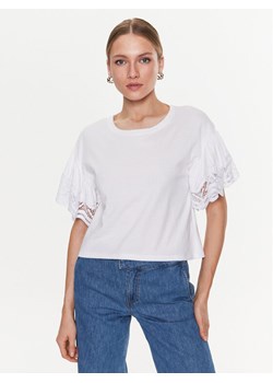 TWINSET T-Shirt 231TT2340 Biały Regular Fit ze sklepu MODIVO w kategorii Bluzki damskie - zdjęcie 181119081