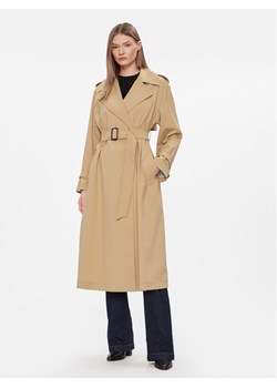 Weekend Max Mara Płaszcz wełniany Giostra 2415021051 Beżowy Regular Fit ze sklepu MODIVO w kategorii Płaszcze damskie - zdjęcie 181119380