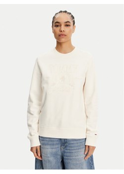 Tommy Jeans Bluza Tonal Crest DW0DW20637 Biały Regular Fit ze sklepu MODIVO w kategorii Bluzy damskie - zdjęcie 181120194