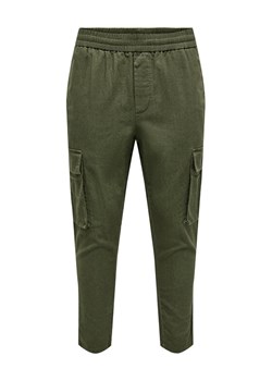 Only & Sons Spodnie materiałowe 22024998 Zielony Tapered Fit ze sklepu MODIVO w kategorii Spodnie męskie - zdjęcie 181120470