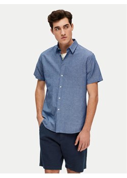 Selected Homme Koszula New Linen 16079053 Niebieski Regular Fit ze sklepu MODIVO w kategorii Koszule męskie - zdjęcie 181120733