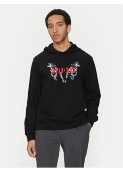 HUGO Bluza Dueleyo 50530580 Czarny Regular Fit ze sklepu MODIVO w kategorii Bluzy męskie - zdjęcie 181120881