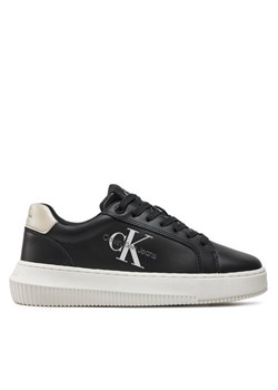 Calvin Klein Jeans Sneakersy Chunky Cupsole Laceup Lth Ml Mtl YW0YW01476 Czarny ze sklepu MODIVO w kategorii Trampki damskie - zdjęcie 181121231