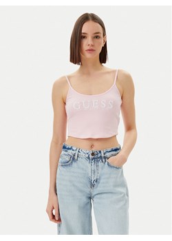 Guess Top V5GP16 K8RT2 Różowy Regular Fit ze sklepu MODIVO w kategorii Bluzki damskie - zdjęcie 181121642
