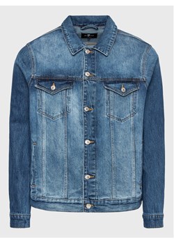 7 For All Mankind Kurtka jeansowa Perfect JSK5C100LO Niebieski Regular Fit ze sklepu MODIVO w kategorii Kurtki męskie - zdjęcie 181121663