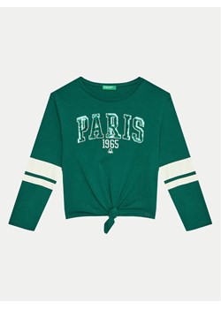 United Colors Of Benetton Bluzka 3I1XC10JD Zielony Regular Fit ze sklepu MODIVO w kategorii Bluzki dziewczęce - zdjęcie 181121742